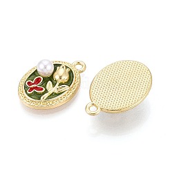 Rack Plating Alloy Enamel Pendants&nbsp;ENAM-N065-11KCG