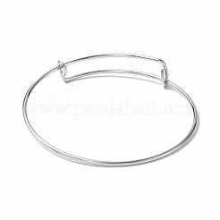 Non-Tarnish Adjustable 304 Stainless Steel Wire Bangle Making&nbsp;MAK-F286-03P