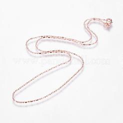 Eco-Friendly Rack Plating Brass Chain Necklaces&nbsp;MAK-G002-10RG-A-FF