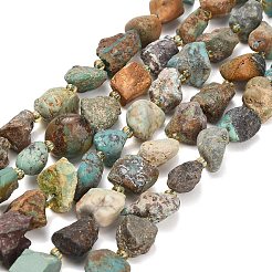 Raw Rough Natural HuBei Turquoise Beads Strands&nbsp;G-A322-B03-02