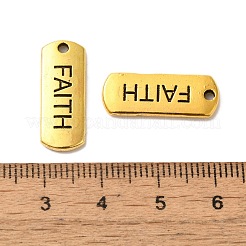 Tibetan Style Alloy Rectangle with Word Faith Pendants&nbsp;TIBEP-Q043-058AG-RS