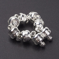 Brass Magnetic Clasps with Loops&nbsp;X-KK-H361-S-NR