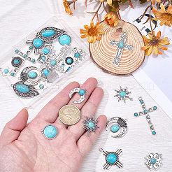 30Pcs 15 Styles Synthetic Turquoise Pendants&nbsp;FIND-BM0001-29