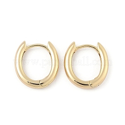 Oval Brass Hoop Earrings&nbsp;EJEW-D320-09G
