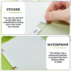 PP Plastic Notebook Index Divider Sheets&nbsp;AJEW-WH0609-113B