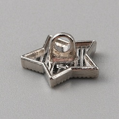 1-Hole Alloy Rhinestone Shank Buttons&nbsp;BUTT-WH0020-33P