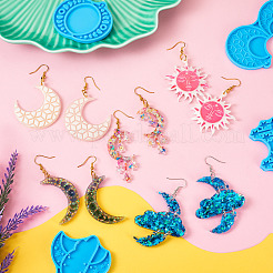 5Pcs 5 Style Sun & Moon & Cloud & Star Pendant Silicone Mold&nbsp;DIY-TA0003-72