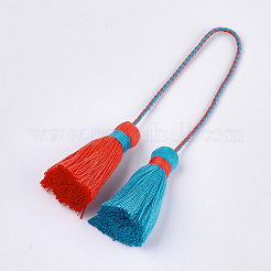 Polycotton(Polyester Cotton) Tassel Big Pendant Decorations&nbsp;X-FIND-S302-01S