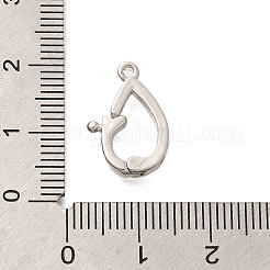 Rack Plating Brass Micro Pave Cubic Zirconia Fold Over Clasps&nbsp;KK-H508-01P