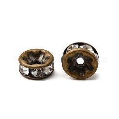 Brass Rhinestone Spacer Beads&nbsp;X-RB-A014-Z8mm-01AB-NF