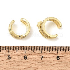 Brass Micro Pave Cubic Zirconia Cuff Earrings for Women&nbsp;CU-CBAE7DF-30G