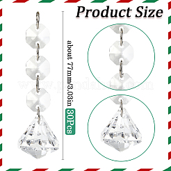 30Pcs Transparent Acrylic Pendants for Curtains&nbsp;TACR-SP0001-21