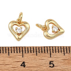 SHEGRACE Brass Clear Cubic Zirconia Charms&nbsp;XGRQ3P078-580G