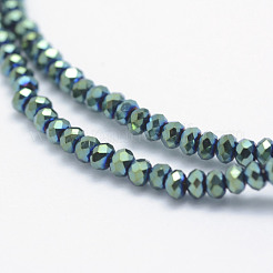 Electroplate Glass Beads Strands&nbsp;X-EGLA-J144-FP-A05