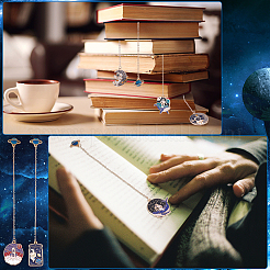8Pcs 8 Style Alloy Enamel Astronaut Bookmark&nbsp;AJEW-PH0004-34