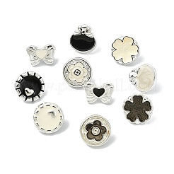 40Pcs 10 Styles 1-Hole Alloy Shank Buttons&nbsp;BUTT-CJ0001-07