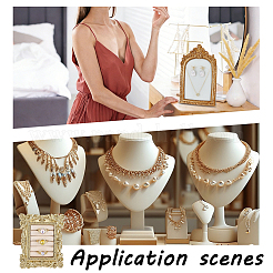 1Pc Arch Shape Resin & Velvet Photo Frame Necklace Display Stands&nbsp;NDIS-NB0001-11
