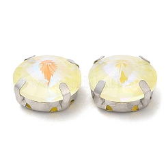 Mocha Fluorescent(MI) Flat Round Sew on Rhinestone&nbsp;GGLA-M006-02A-P04