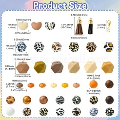 DIY Leopard Print Beadable Pen Beads Kits&nbsp;DIY-CJ0002-65
