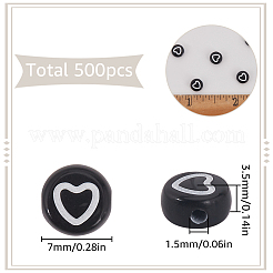 500Pcs 7 Styles Craft Style Acrylic Beads&nbsp;OACR-SC0001-52