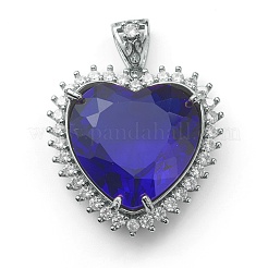 Transparent Faceted Glass Pendants&nbsp;ZIRC-I050-02P