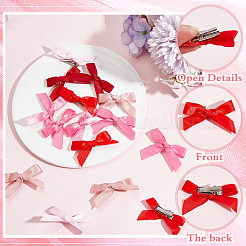 Bowknot Polyester Alligator Hair Clips&nbsp;AJEW-CP0008-35A
