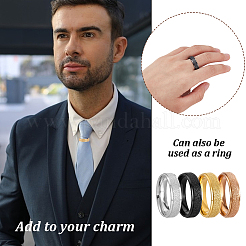 8Pcs 4 Colors 201 Stainless Steel Finger Rings&nbsp;RJEW-GA0001-10