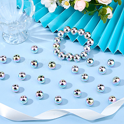 80Pcs UV Plating Opaque CCB Plastic Beads&nbsp;MACR-DC0001-28