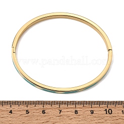 304 Stainless Steel Enamel Hinged Cuff Bangles for Women&nbsp;SA-CBAC920-15G-01D