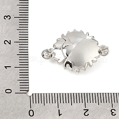 Brass Micro Pave Clear Cubic Zirconia Magnetic Clasps&nbsp;KK-C066-27P