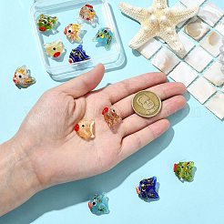 12Pcs 6 Colors Handmade Lampwork Beads&nbsp;LAMP-CJ0002-83