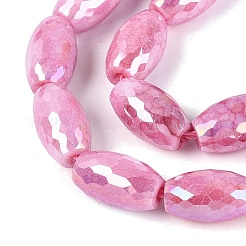 Anti-Tarnish Electroplate Glass Beads Strands&nbsp;EGLA-Q130-02A-12