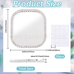 2Pcs Alloy Rhinestones & Glass Makeup Mirror for Phone Cases Phone&nbsp;AJEW-SC0003-75D