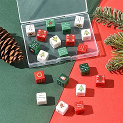 20Pcs Christmas Printed Opaque Acrylic Beads&nbsp;OACR-FS0002-53B