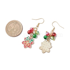 304 Stainless Steel Glass Dangle Earrings&nbsp;EJEW-JE06526