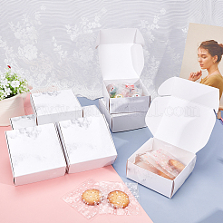 Marble Pattern Foldable Creative Kraft Paper Box&nbsp;CON-WH0077-13B