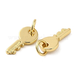 Rack Plating Brass Cubic Zirconia Charms&nbsp;X-KK-Q795-07G