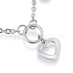 304 Stainless Steel Charm Bracelets&nbsp;BJEW-G525-24P