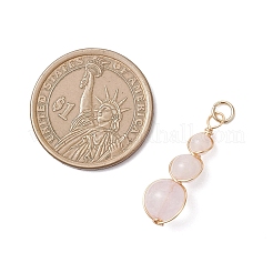 Natural Green Aventurine & Rose Quartz & Amethyst & White Jade & Carnelian & Quartz Round Beaded Pendants&nbsp;PALLOY-JF04700