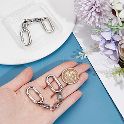 2Pcs 304 Stainless Steel Oval Link Bag Extender Chains&nbsp;AJEW-UN0001-74