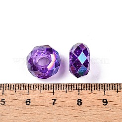 Baking Paint Transparent Glass European Beads&nbsp;GPDL-N005-C14mm-A05