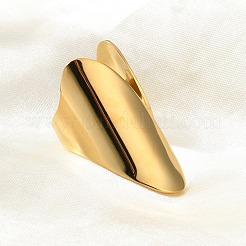 304 Stainless Steel Open Cuff Ring&nbsp;X-RJEW-Q775-01G