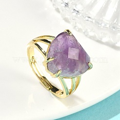 Brass Cuff Open Rings&nbsp;RJEW-D347-01G-13