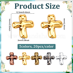 100Pcs 5 Colors Tibetan Style Alloy Beads&nbsp;FIND-ME0002-05