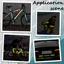5 Rolls 5 Colors PVC Safety Reflective Tapes for Bicycles&nbsp;DIY-SP0004-39