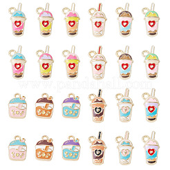 48Pcs 12 Styles Alloy Enamel Pendants&nbsp;ENAM-BG0001-10