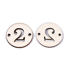Unfinished Natural Poplar Wood Links Connectors&nbsp;WOOD-S045-138B-2