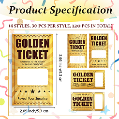 120 Sheets 4 Style Rectangle Coated Scratch Off Film Reward Cards&nbsp;DIY-JOY0001-16