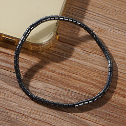 Synthetic Non-magnetic Hematite Beads Stretch Bracelets for Men&nbsp;PE4341