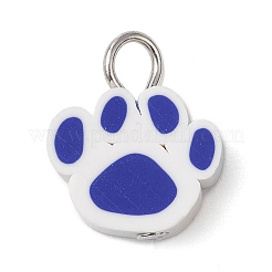 Handmade Polymer Clay Dog Paw Prints Pendants&nbsp;PALLOY-JF03804